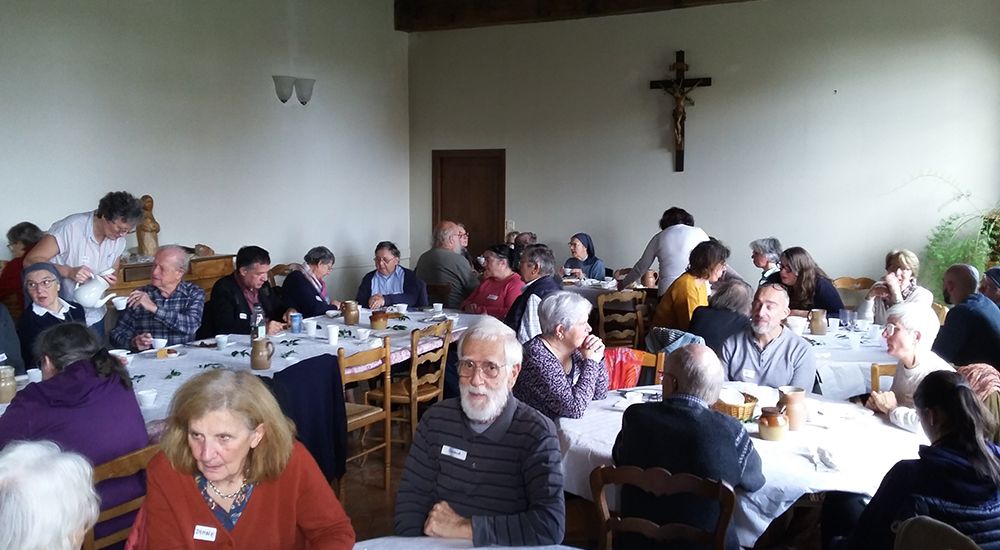 Lunch after Mass gave people an opportunity to get to know each other and experience community. (Courtesy of Laure Blanchon)